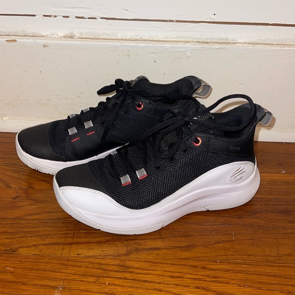 Under Armour M7/W8.5 Curry 3Z5 Three Points White Black Basketball Shoes - Picture 2 of 8